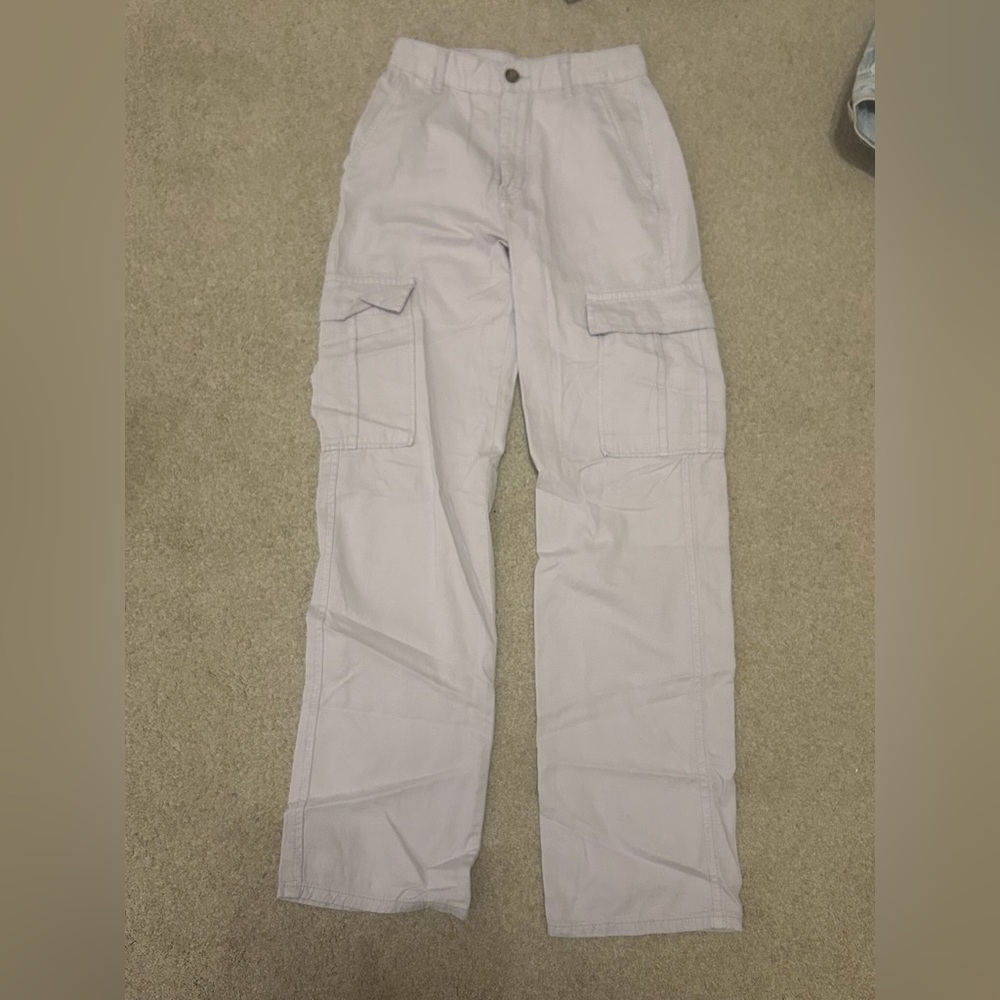 Stradivarius Light Purple Cargo Pants
